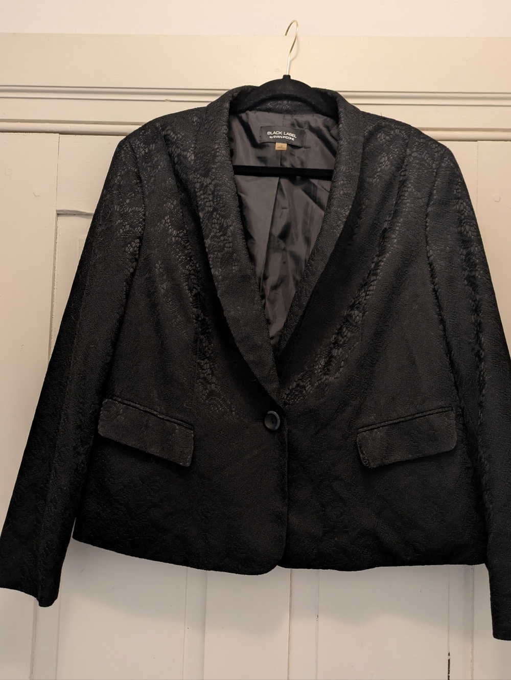 Evan Picone Black Label Lace Blazer- 18